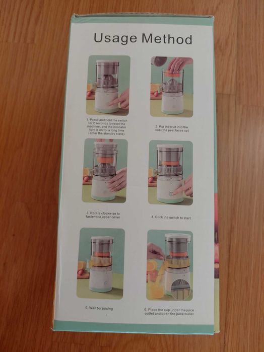 Espremedor elétrico de laranjas com bateria