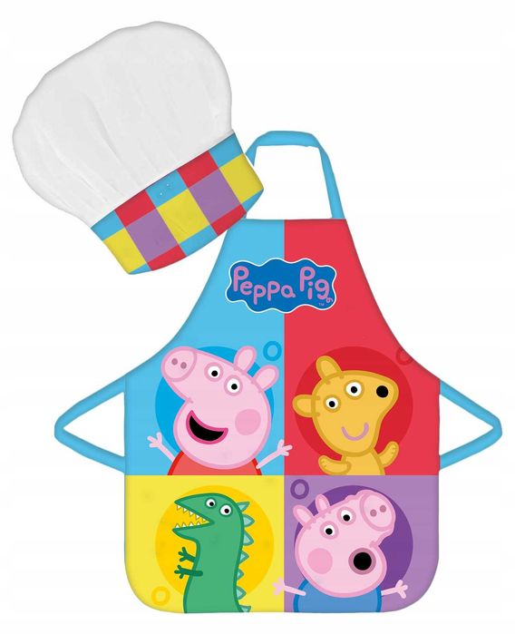 Fartuszek kuchenny z czapką Świnka Peppa