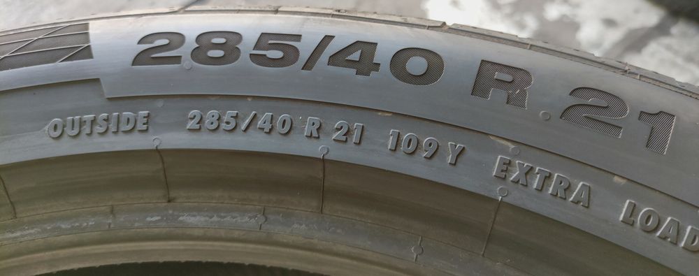 2x 285/40R21 Continental ContiSportContact 5 SUV B/A/75dB 6mm
