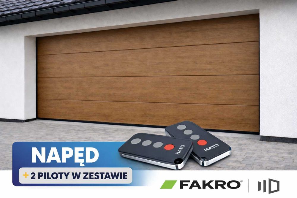 Brama FAKRO 3000x2250 winchester garażowa segmentowa napęd Hato2xpilot