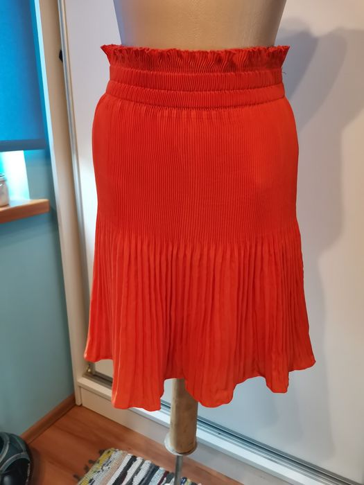 Plisowana spódnica damska H&M rozm 38, pomarańcz, nowa