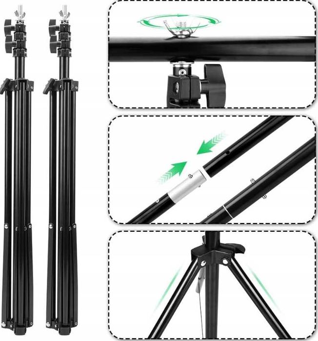 Nowy Statyw do Tła Fotograficznego Teł Zestaw 200x300cm - PROMOCJA