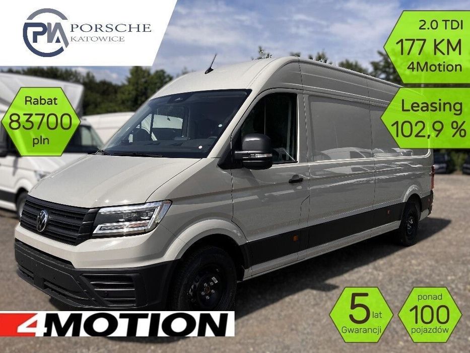 Volkswagen Crafter 35 2.0 TDI 177 KM L4H3 4MOTION  L4H2 177KM 4Motion Wyprzedaż 2025 Leasing 102,9 % Rabat 83 700 PLN