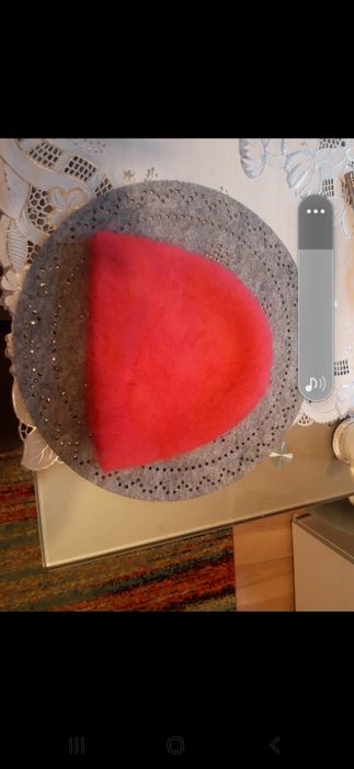Czapka z alpaki  fuksia