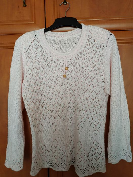 Sweter sweterek ażurowy retro Boho 42 xl