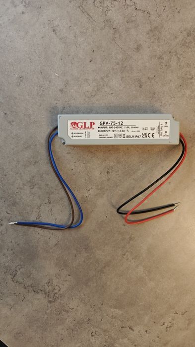 Zasilacz LED GLP wodoszczelny IP67 12V/6A 75V