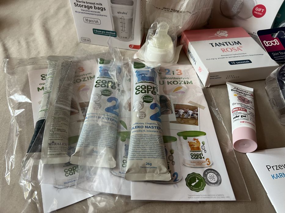 Wyprawka: wkładki, osłonki, maść, podpaski - GRATISY