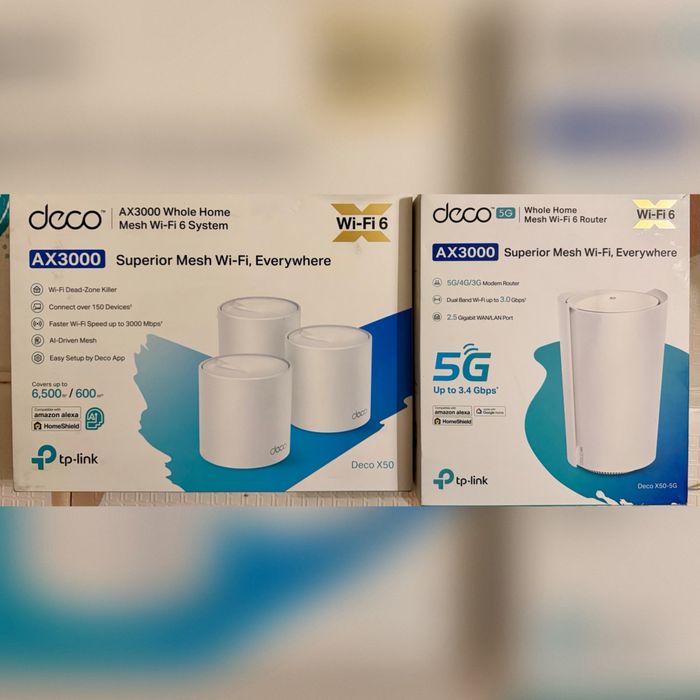 TP-Link Deco X50-5G + Deco X50 3-Pack | Wi-Fi 6 Mesh AX3000 | Router 5G