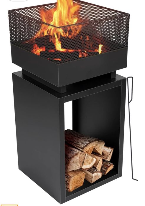 Kosz na ogień, palenisko, aluminium, czarny