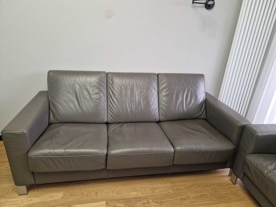 Sofa 3os. + 2 fotele Kler, skóra