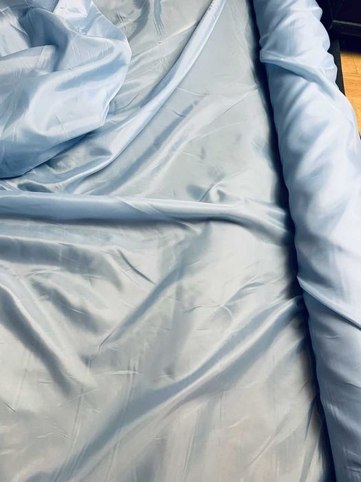 Dekoracyjny do szycia szyfon błękitny Gładki 53m Błękit tania tkanina