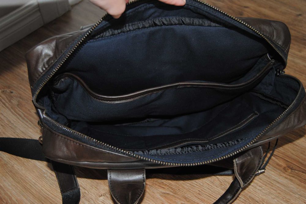 Шкіряний чоловіча сумка портфель / кожаная мужская сумка + несессер