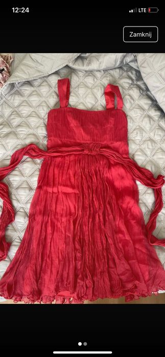 Sukienka malinowa czerwień Zara women 38/40