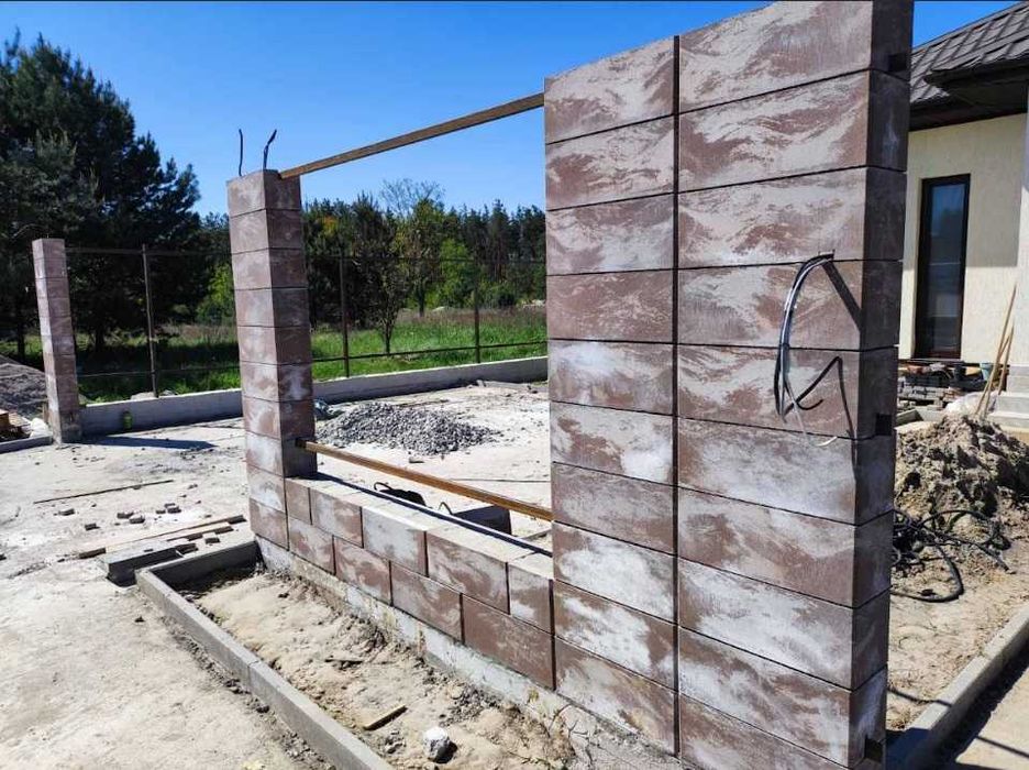 Блок заборний, Декоративний блок для парканів, Смарт модульний блок,