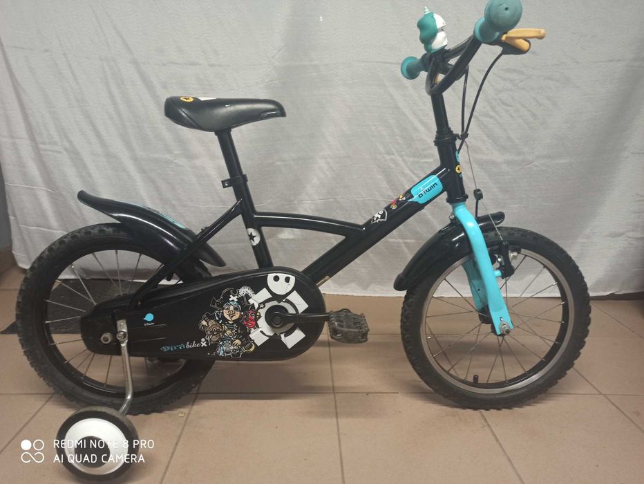 Rowerek Dzieciecy B-twin PIRAT 16 cali +Kółka w komplecie !!