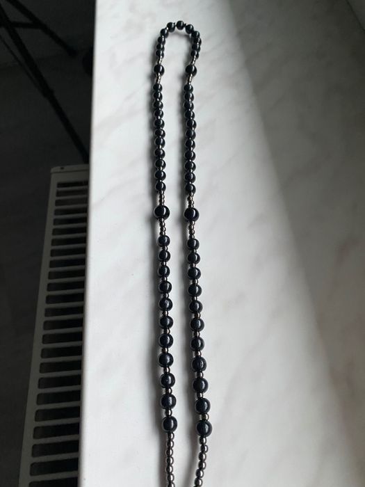 Czarny RÓŻANIEC 48cm