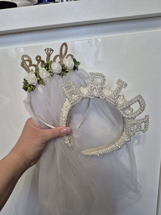 Opaska BRIDE panieński zestaw welon