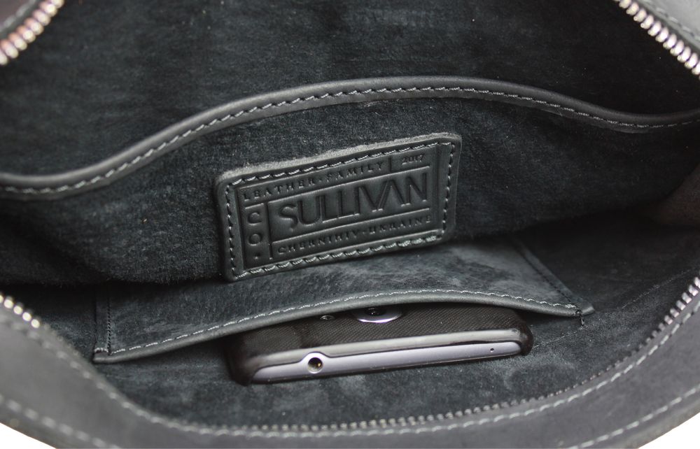 Сумка шкіряна з натуральної шкіри SULLIVAN sg33-1(32) чорна