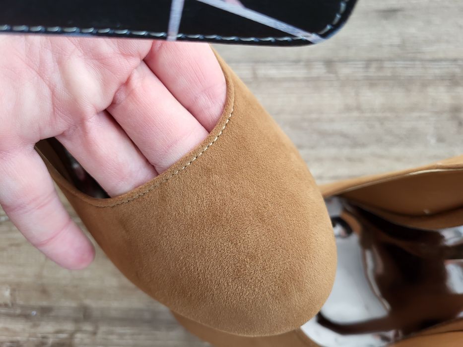 Szpilki  karmelowe, musztardowy  39