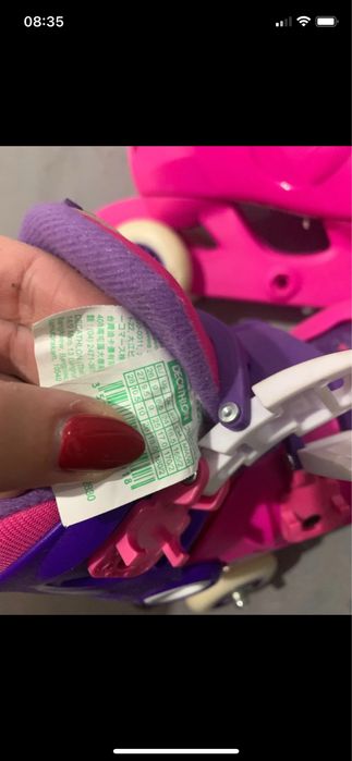 Patins criança e proteções para joelhos, cotovelos e mãos