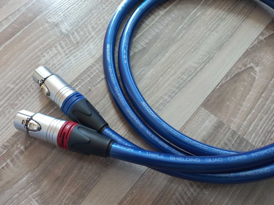 Oryginalny Kabel / Interkonekt zbalansowany Hi-Fi XLR Neotech NEI-3001G G-UPOCC 1mb /para