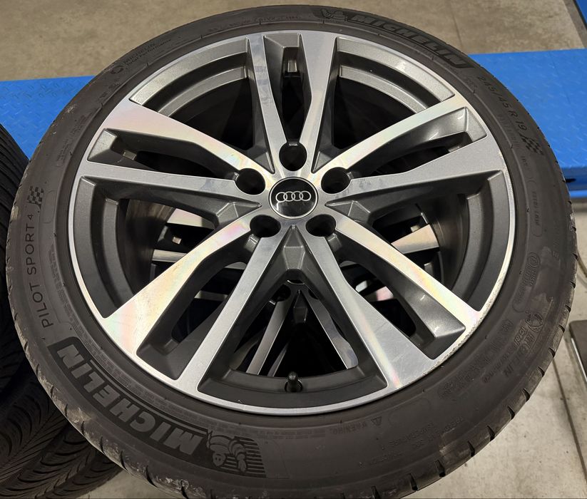 Koła Felgi Opony Alumy Audi A4 B6 B7 B8 B9 A5 A6 C7 C8 C9 A7 C7 C8 Q3 Q7 A8 5x112 S-LINE 245/45R19 Michelin Oryginalne