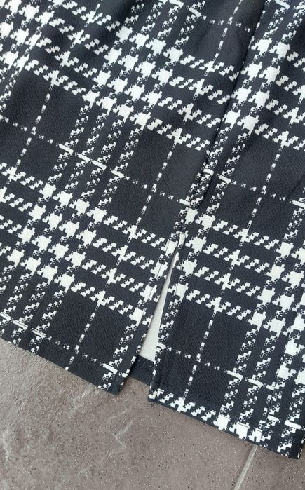 Spódnica mini krata rozcięcie M 38 Nowa Shein