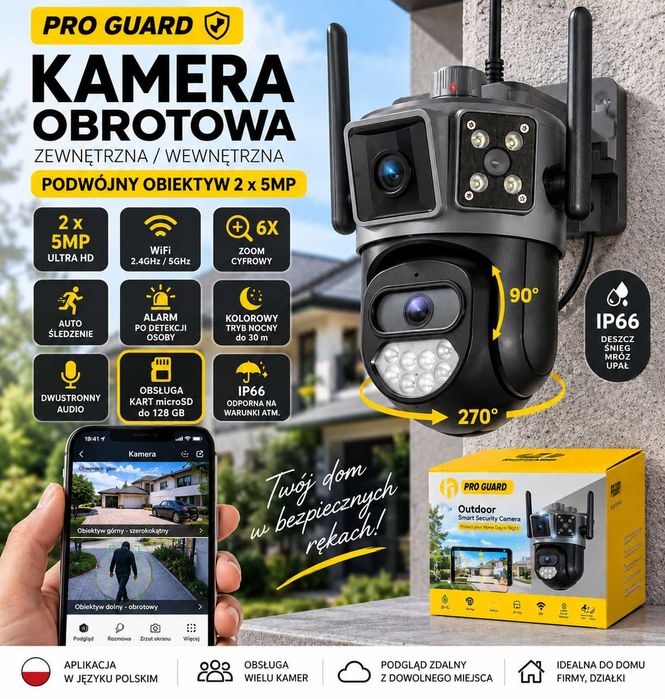 Kamera Obrotowa Zewnętrzna PRO Wodoodporna FULL HD WIFI