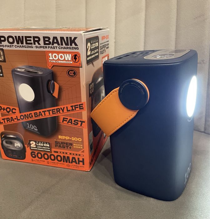 Повербанк REMAX RPP-100 60000 mAh 100W для ноутбука та телефона