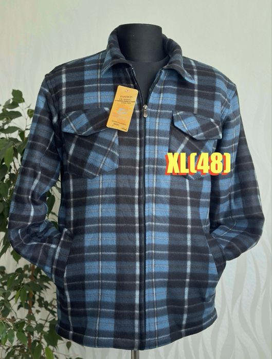 Тепла рубашка на хутрі тепла кофта на меху 48 50 54