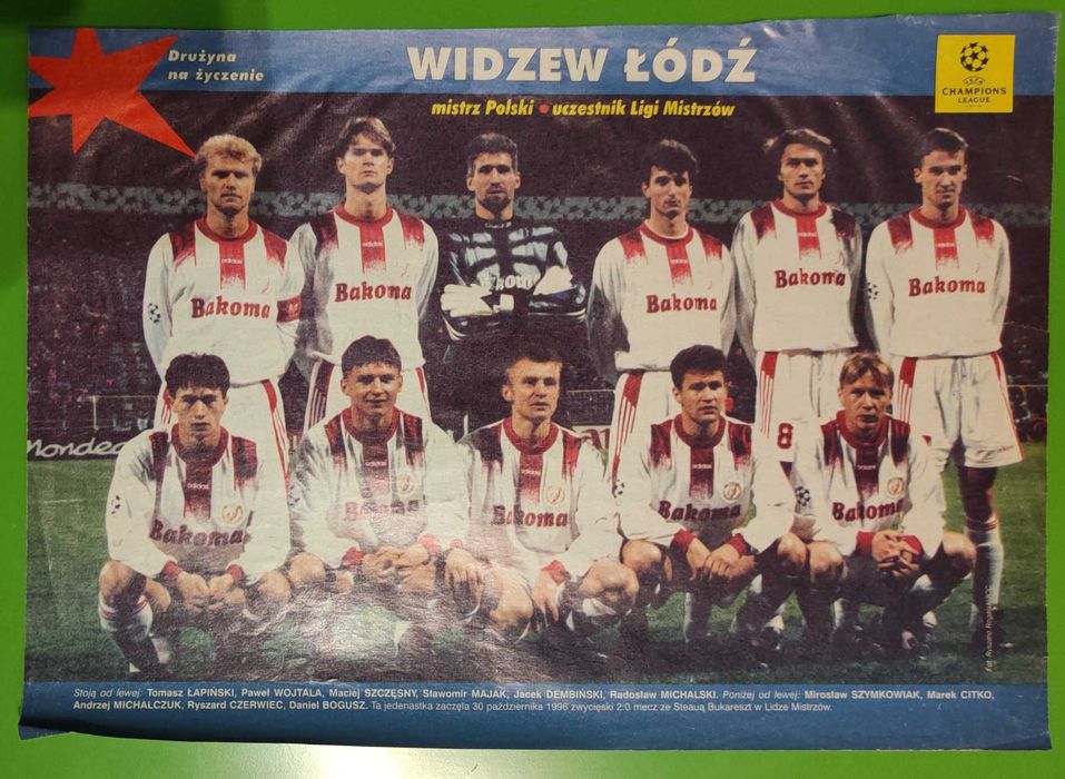 Plakat Widzew Łódź - Champions League