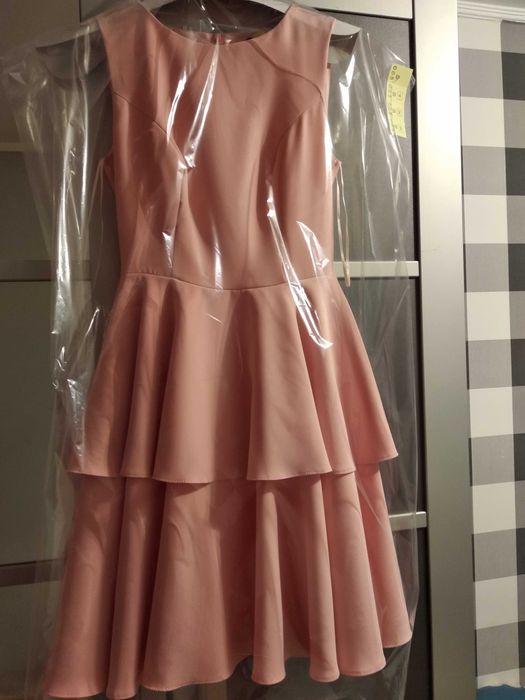 Różowa sukienka mini rozmiar 34 (XS) wesele