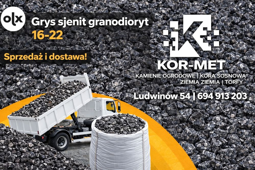 Grys sjenit granodioryt 16-22 granitowy