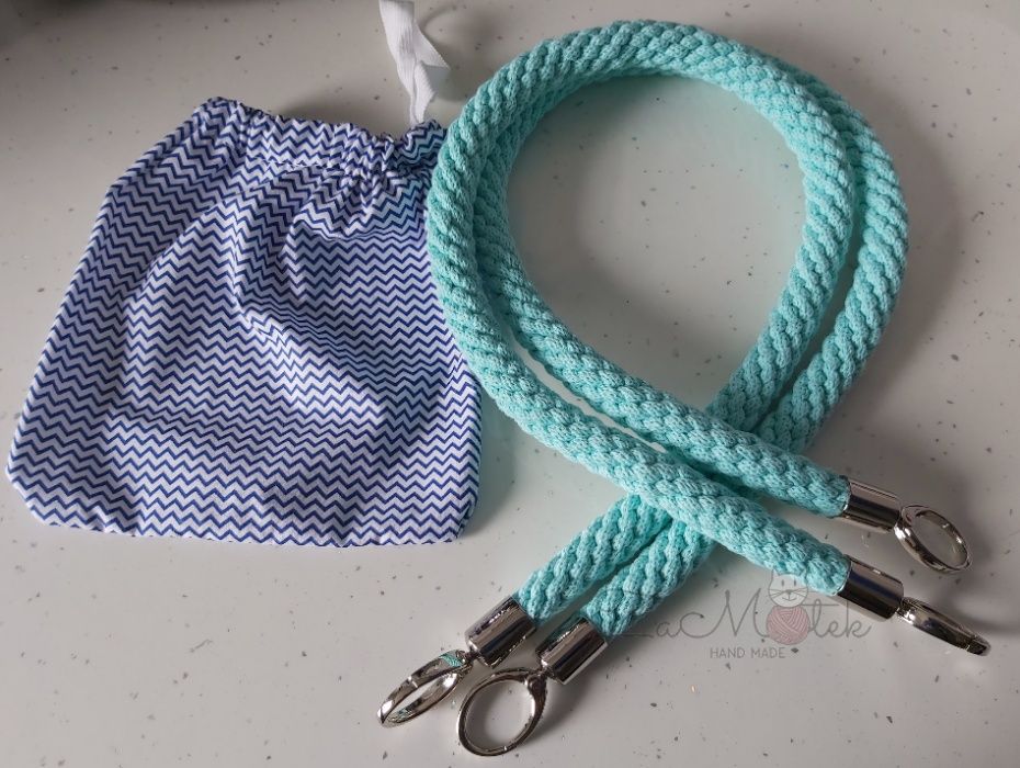 Liny Uchwyty do Obag Karabinki miętowy 81cm kolory standard,mini