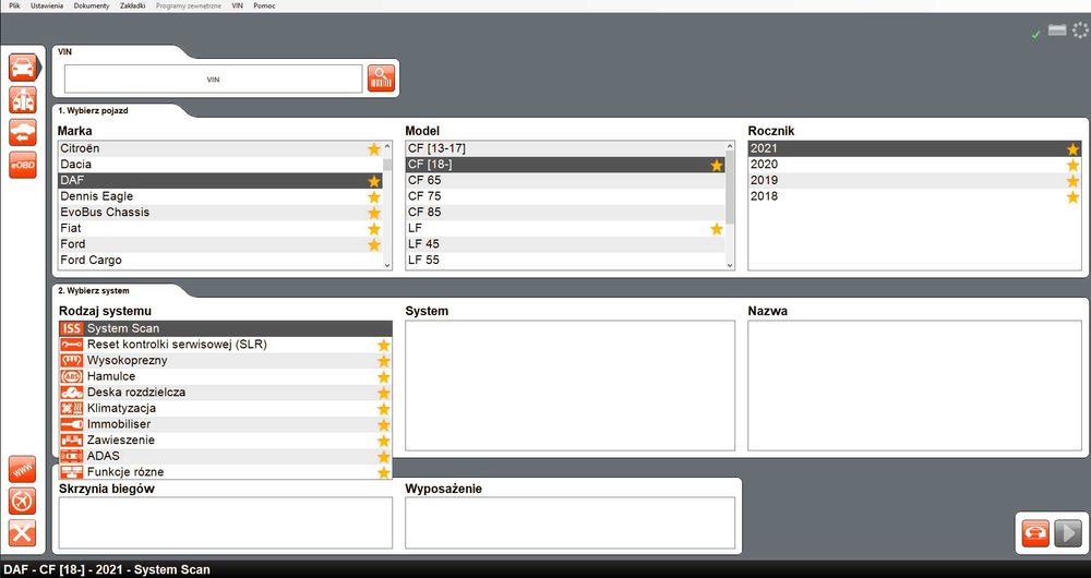 Polski program diagnostyczny do interfejsów testerów multidiag pro +