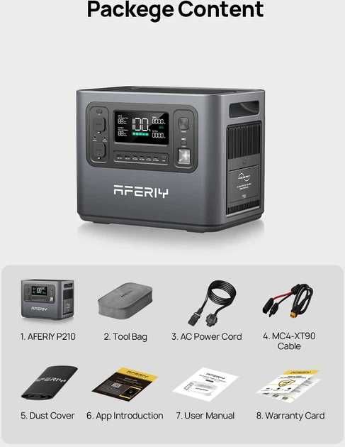 Зарядна станція Aferiy P210 2400W 2048Wh LiFePO4