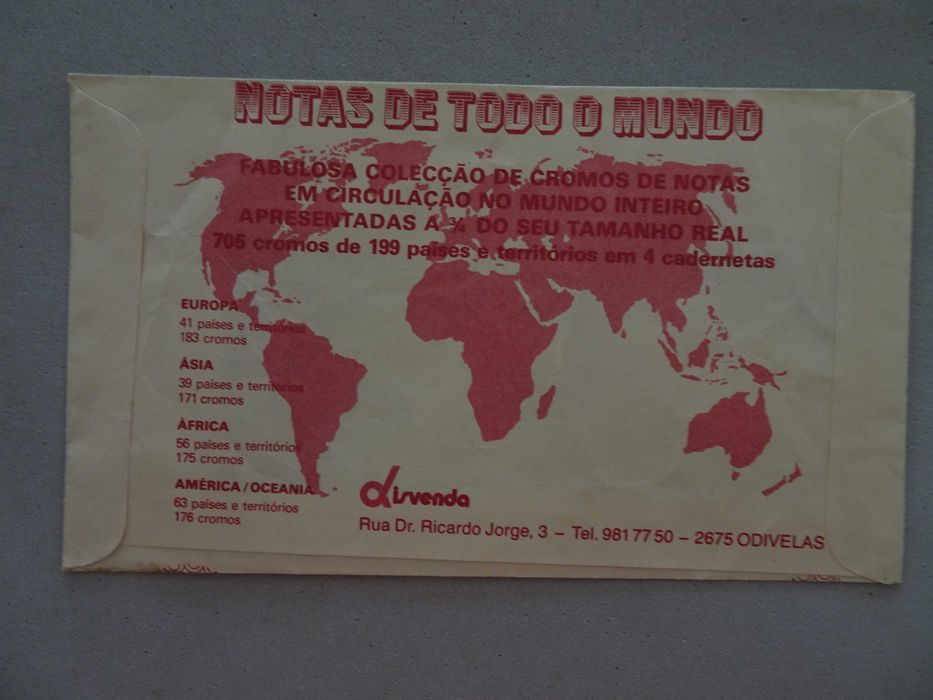 Carteira de cromos fechada Notas de todo o Mundo - Disvenda