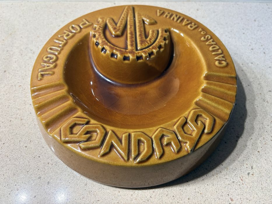Grande cinzeiro publicitário vintage - faiança Subtil Caldas da Rainha