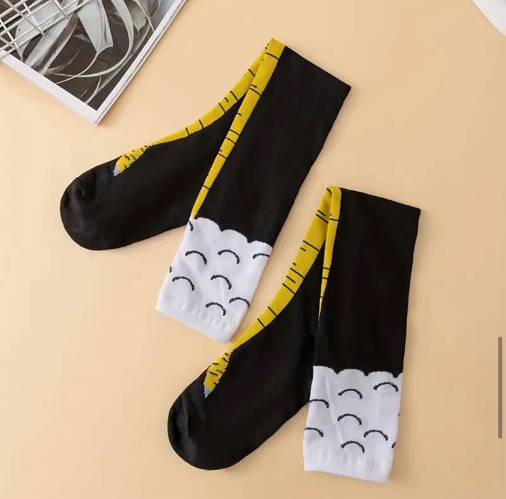 Різдвяні високі шкарпетки/носки/панчохи/гольфи з малюнком курячі лапки