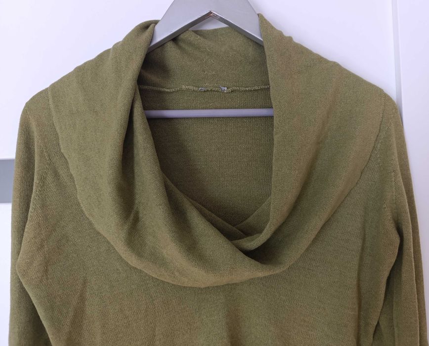 Sweter z szerokim golfem waterfall OASIS S kimonka