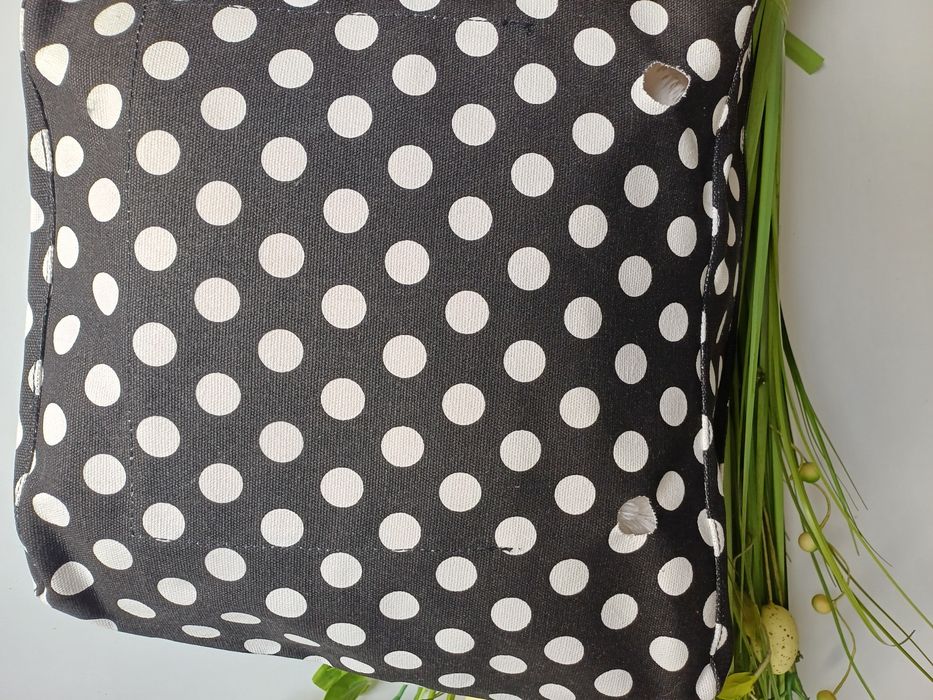 Czarny organizer w białe kropki do torebki O Bag Standard