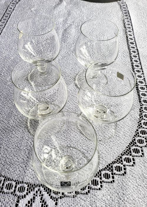 Kieliszki kryształowe do Whisky Brendy  5 szt