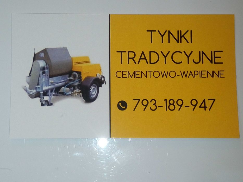 Tynki maszynowe cementowo wapienne.