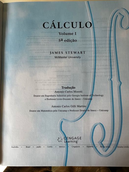 Cálculo, Volume 1, James Stewart, CENGAGE Learning