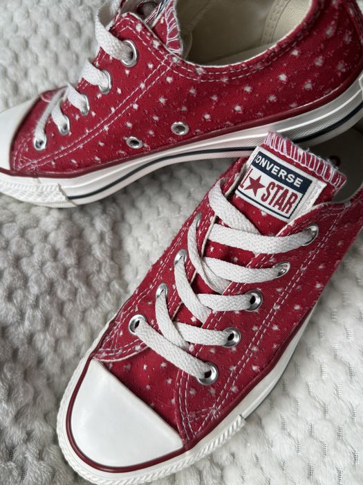 Converse czwrwone trampki sneakersy 26 23 cm star cut all star