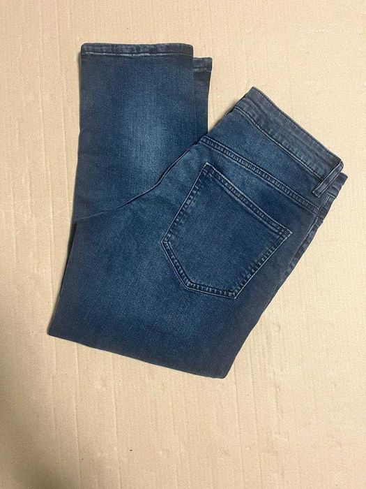 Męskie dżinsy George Slim W32 L30 ciemnoniebieskie, wąskie,StanJakNowe