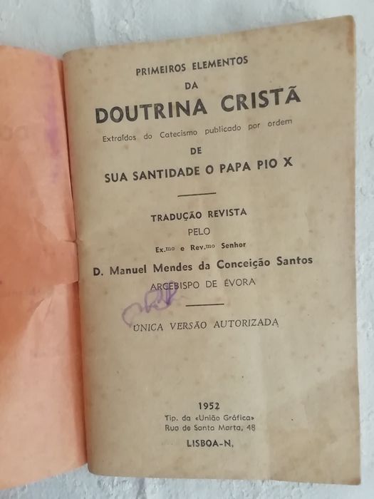 Primeiros elementos da Doutrina Cristã, antigo