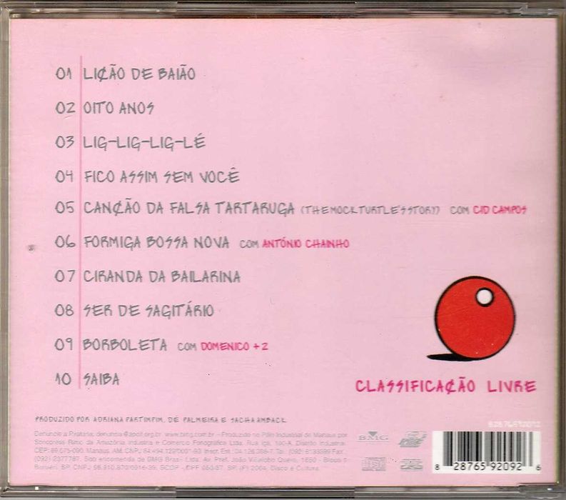 CD Adriana Calcanhotto - Adriana Partimpim