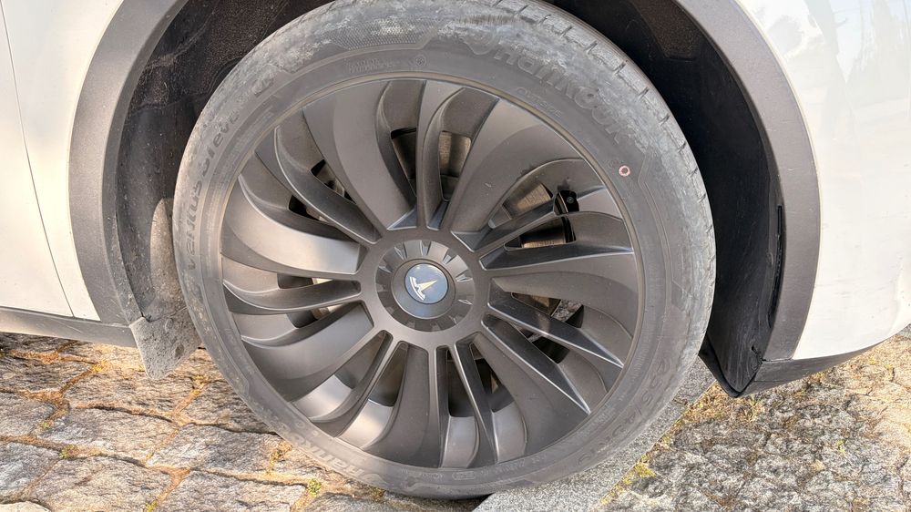 4 Jantes 19 Tesla 5x114.3 e Pneus mais de 50 Porcento, Model Y