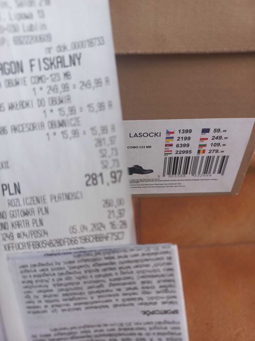 Шкіряні туфлі Lasocki р.44